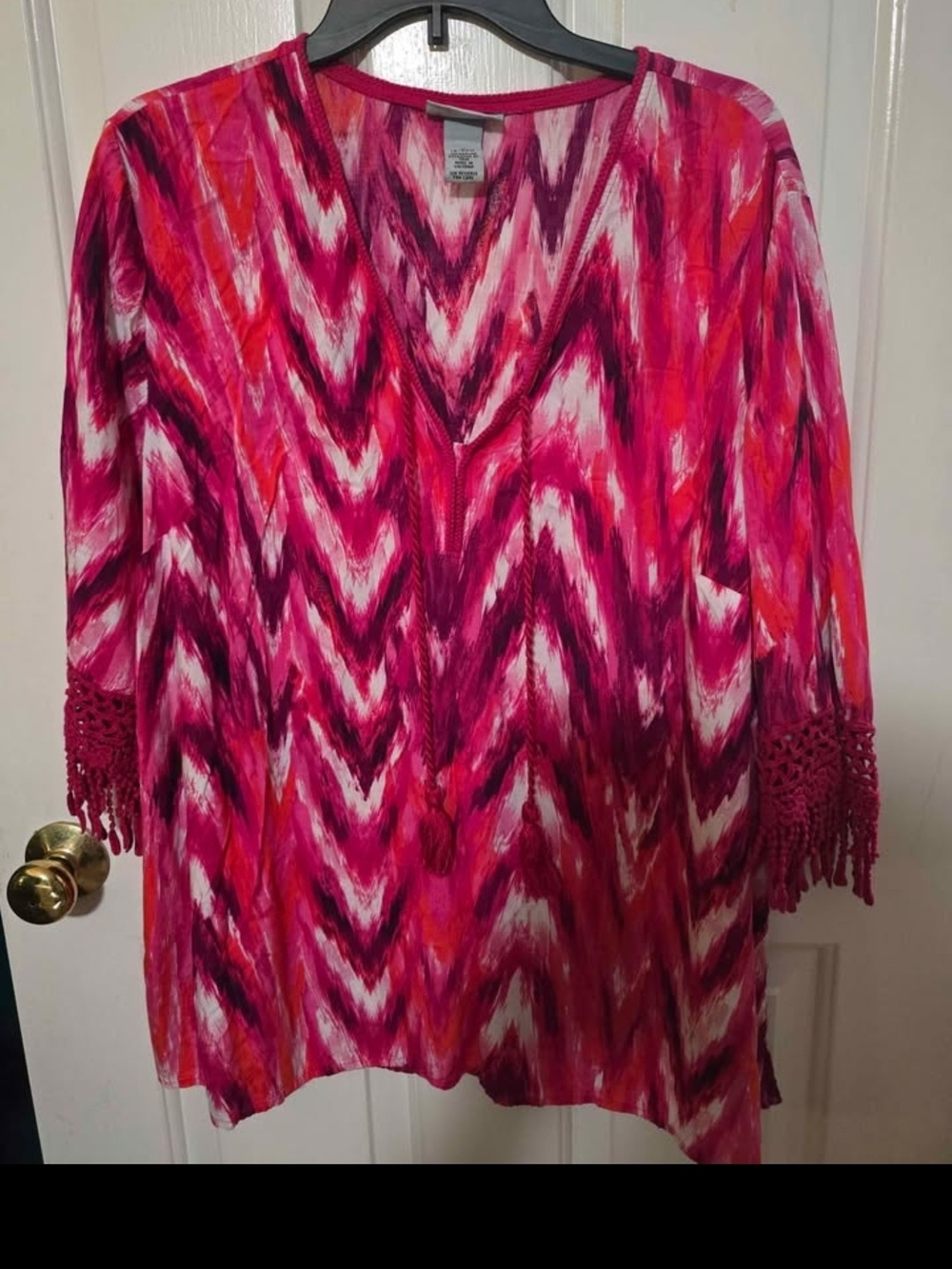 Catherines Pink and Fuchsia Chevron Top